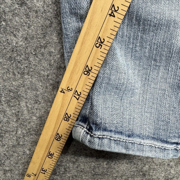 Paisley Sky Jeans Women's Size 4 Acid Wash Mid Rise Skinny Leg Denim Embellished - Picture 4 of 11